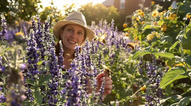 Plantée près du potager, cette vivace de jardin sec attire plus d’abeilles que la lavande, sans arrosage